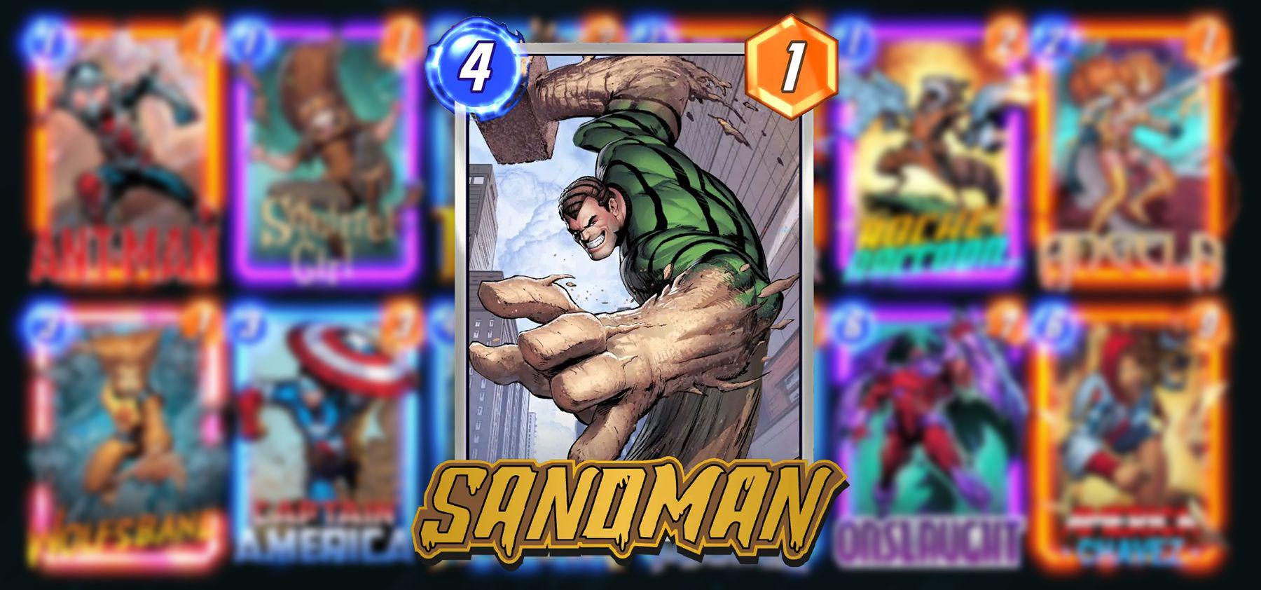 A mudança de Marvel Snap para Sandman o torna um cartão obrigatório
