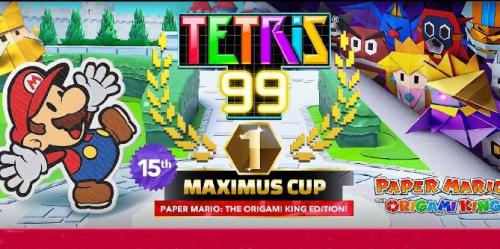 A próxima Maximus Cup de Tetris 99 faz parceria com Paper Mario: The Origami King