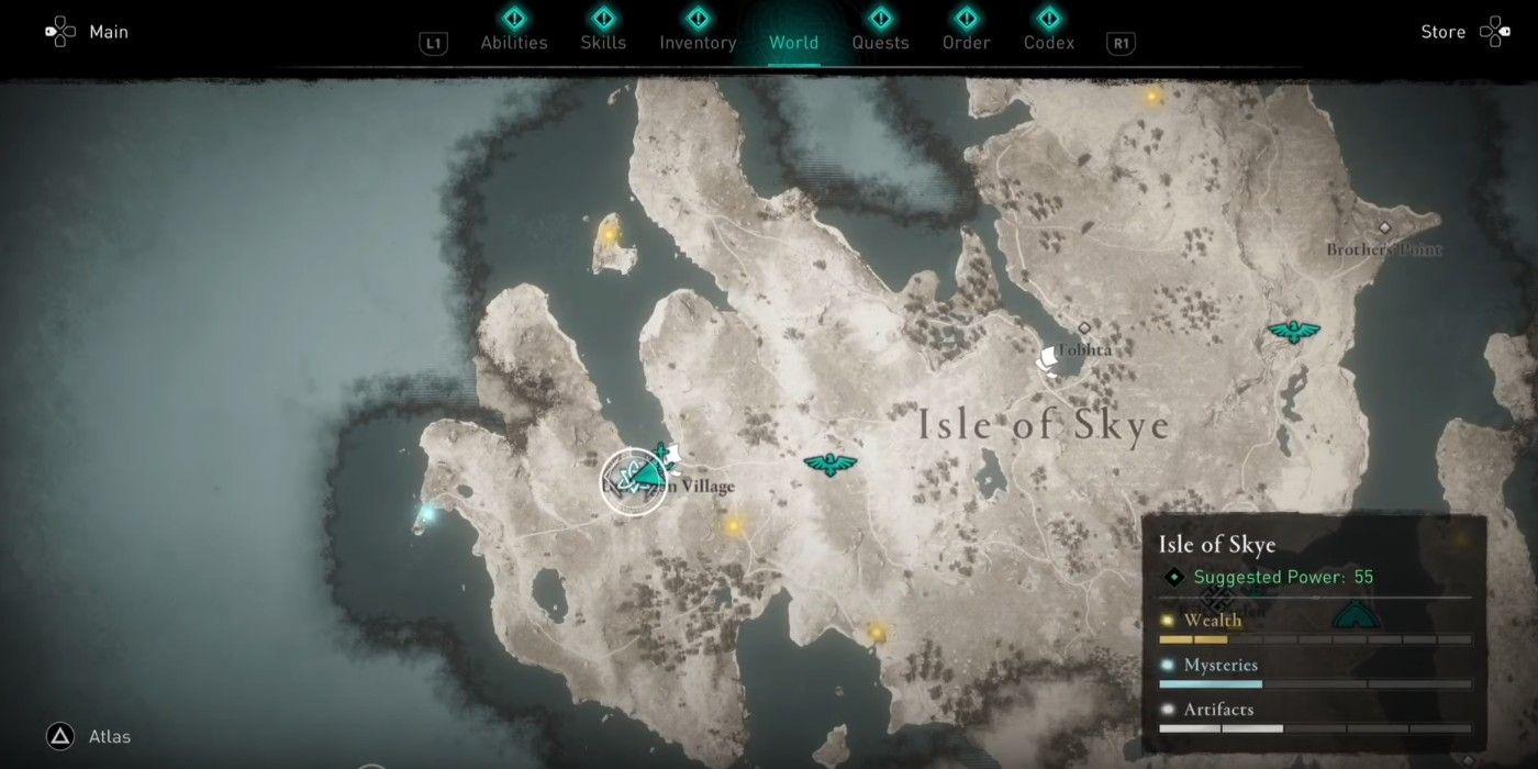 Como completar o mapa do tesouro da ilha de Skye em AC Valhalla