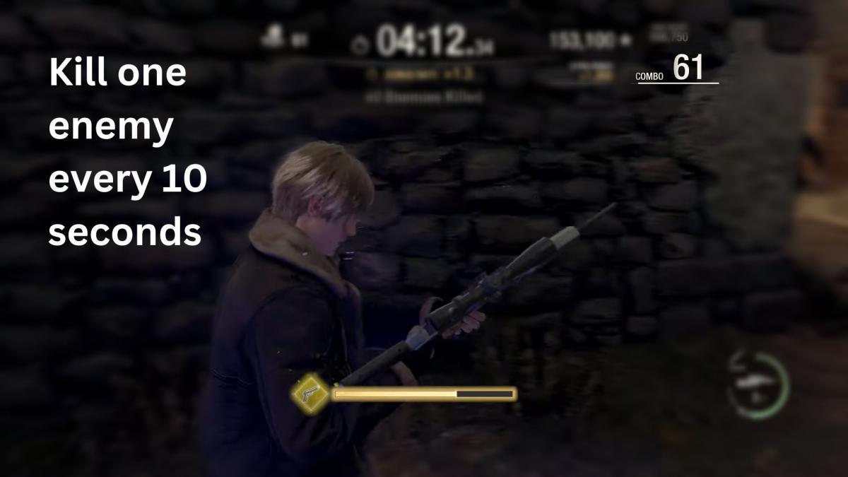 imagem mostrando o limite de tempo do kill combo no modo re4 remake mercenários.