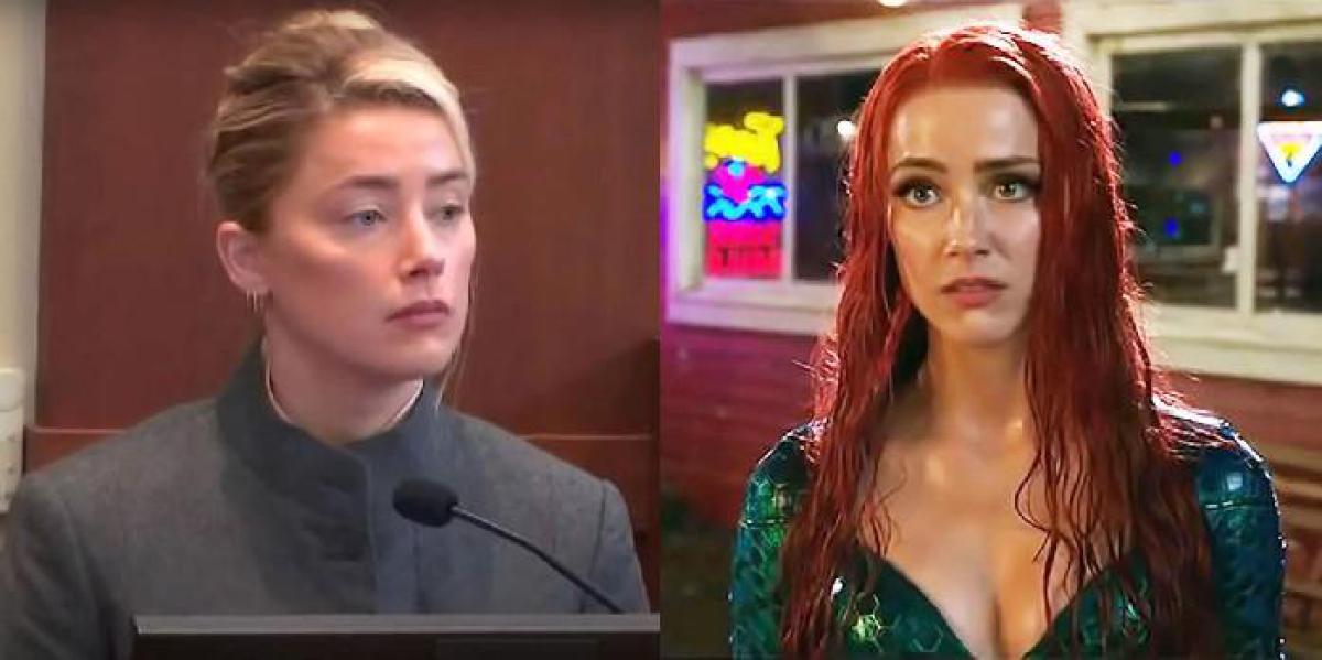Amber Heard testemunha que o papel de Aquaman 2 foi cortado durante o julgamento de Johnny Depp