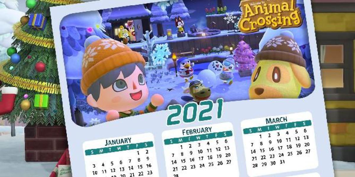 Animal Crossing: Calendário New Horizons 2021