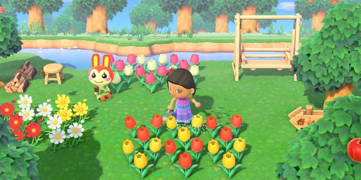 Animal Crossing dedicado: o jogador da New Horizons cobre todos os pontos de sua ilha com rosas laranja