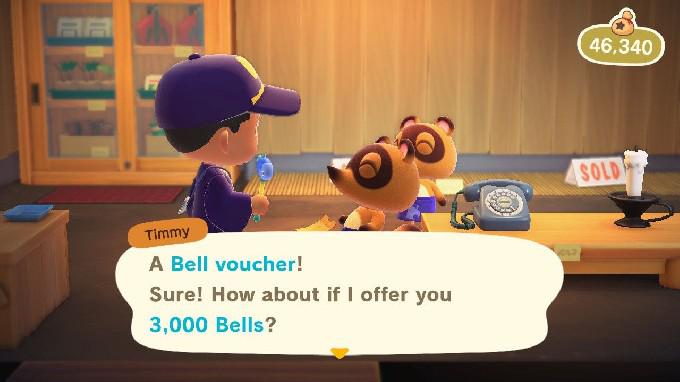 Animal Crossing: New Horizons - Como obter e usar vouchers de Bell