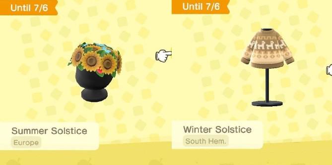 Animal Crossing: New Horizons - Como obter itens do solstício de verão e inverno