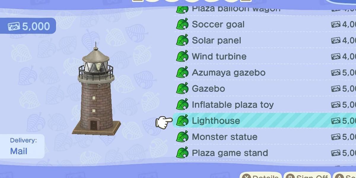 Animal Crossing: New Horizons Player cria um farol legal