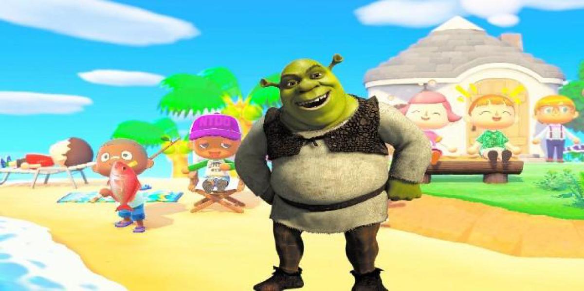 Animal Crossing: New Horizons Player está criando uma ilha com tema de Shrek