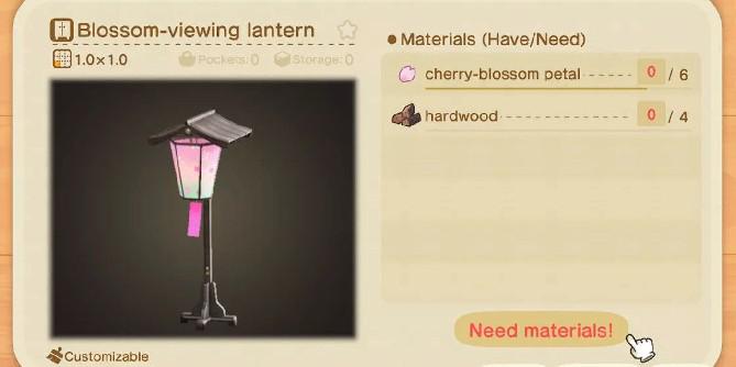 Animal Crossing: New Horizons - Todos os itens de flor de cerejeira e como obter receitas