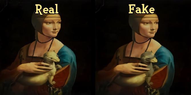 Animal Crossing: Pintura serena da New Horizons - Real vs. Falso