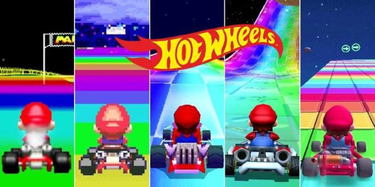 Anunciado Hot Wheels Mario Kart Rainbow Road Track