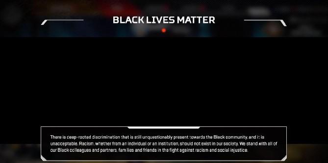 Apex Legends adiciona mensagem em apoio ao Black Lives Matter