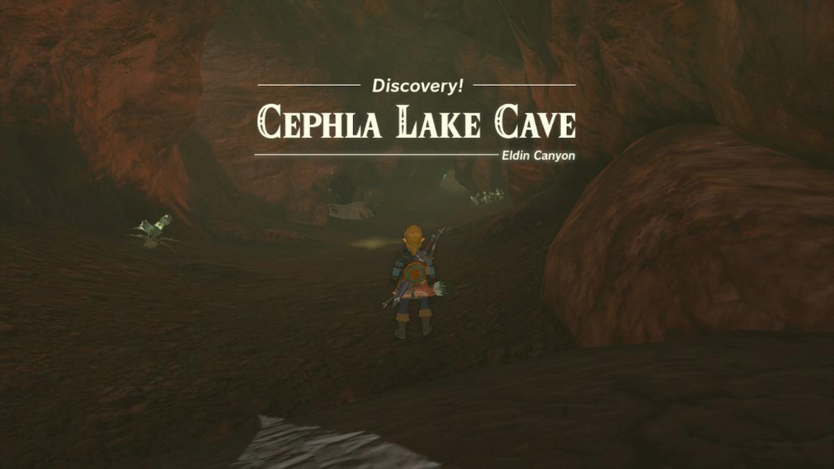 zelda lágrimas do reino conjunto de armadura divindade feroz tesouro misko caverna do lago cephla