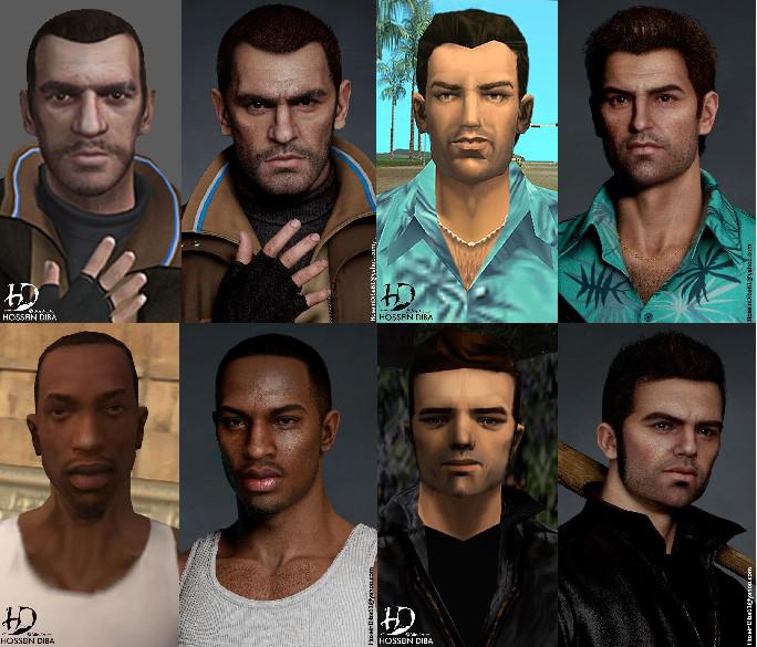 Artista recria protagonistas de Grand Theft Auto em HD