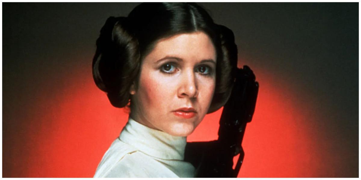 Carrie Fisher como Princesa Leia na trilogia original de Star Wars