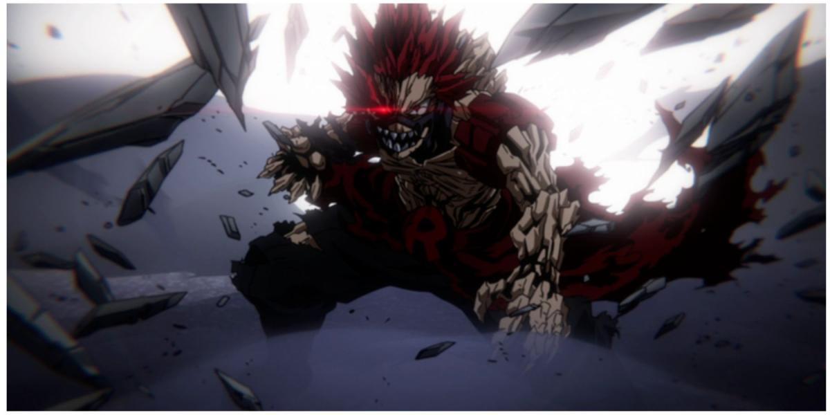Red Riot usando seu endurecimento máximo contra um membro da Yakuza