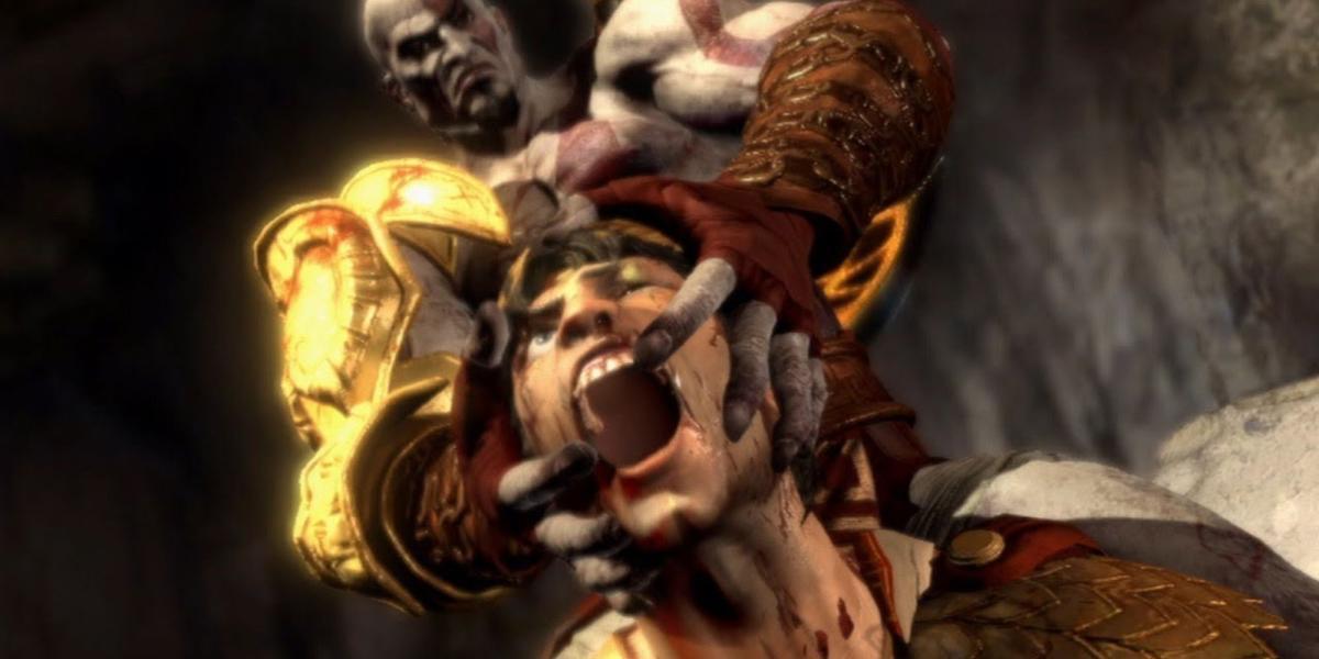 Helios e Kratos em God of War 3