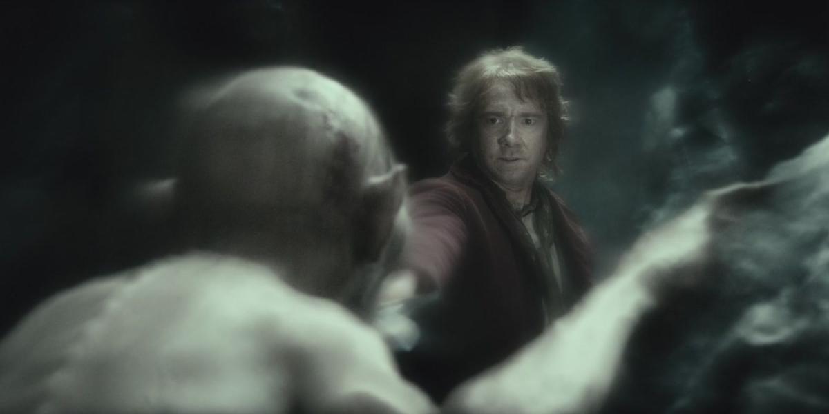 Bilbo invisível para Gollum