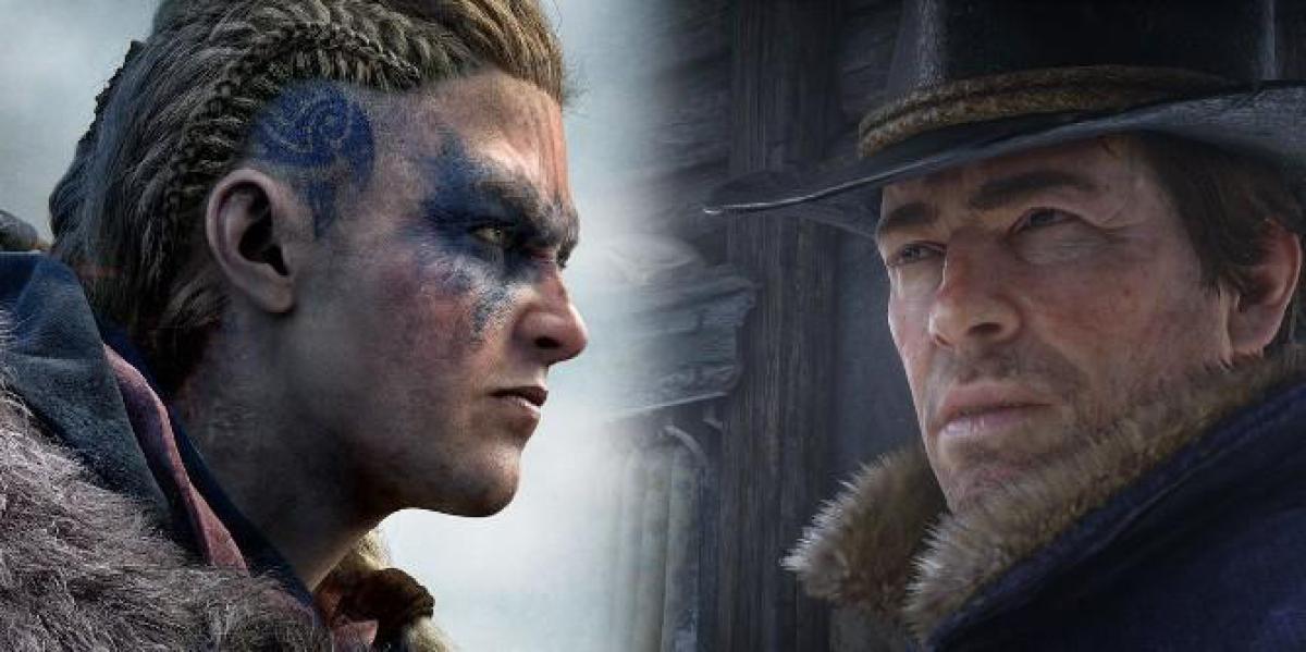 Assassin s Creed Valhalla e Red Dead Redemption 2 dão um salto de fé semelhante