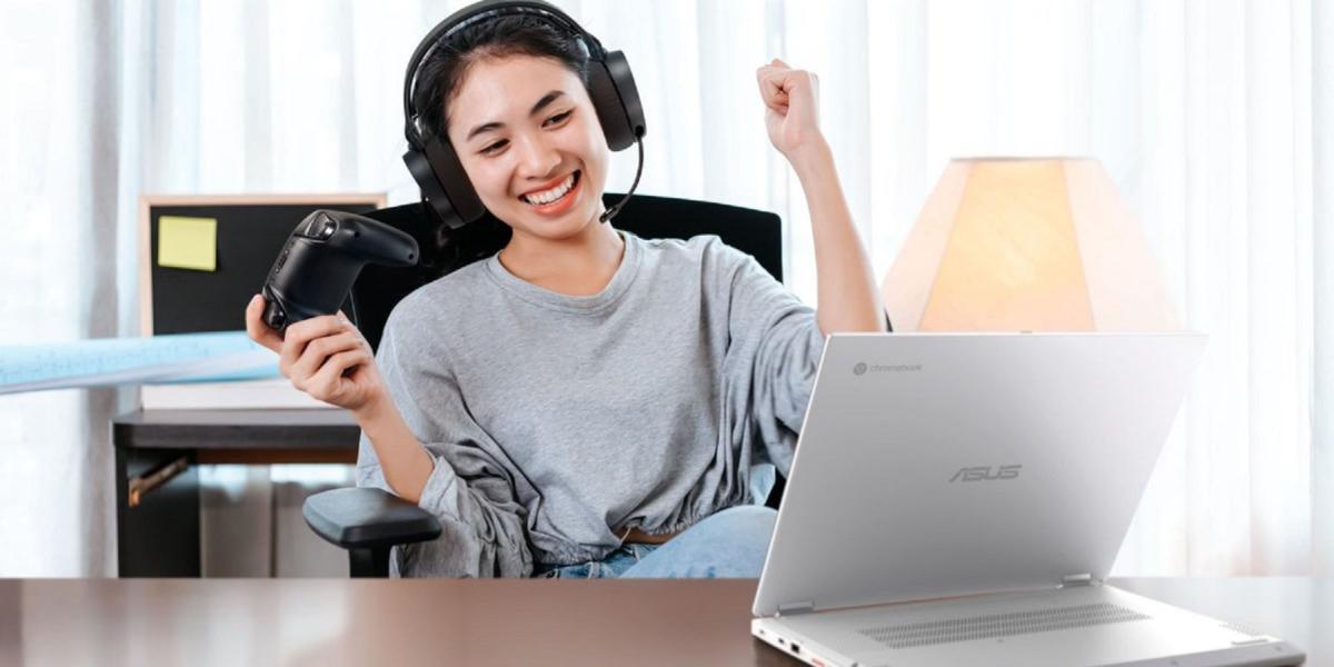 ASUS revela novo laptop para jogos Chromebook Vibe CX34 Flip Cloud na CES 2023