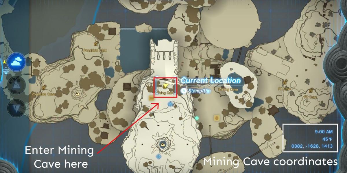 TotK-Mineração-Caverna-Mapa