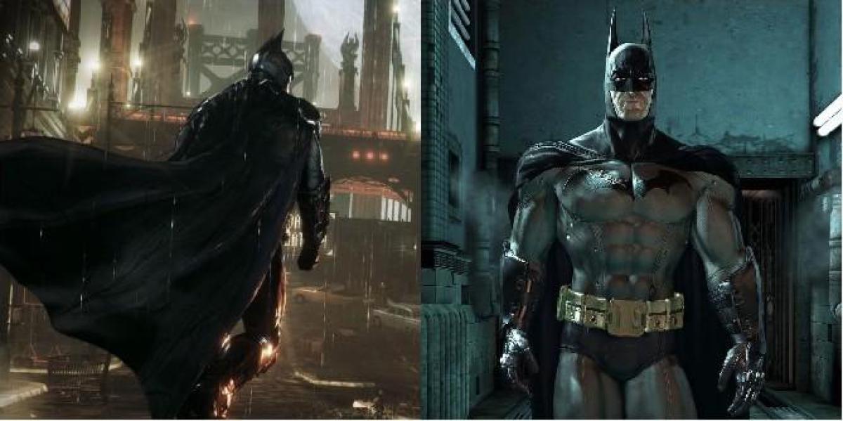 Batman Arkham: 10 maneiras como Bruce Wayne mudou entre asilo e cavaleiro