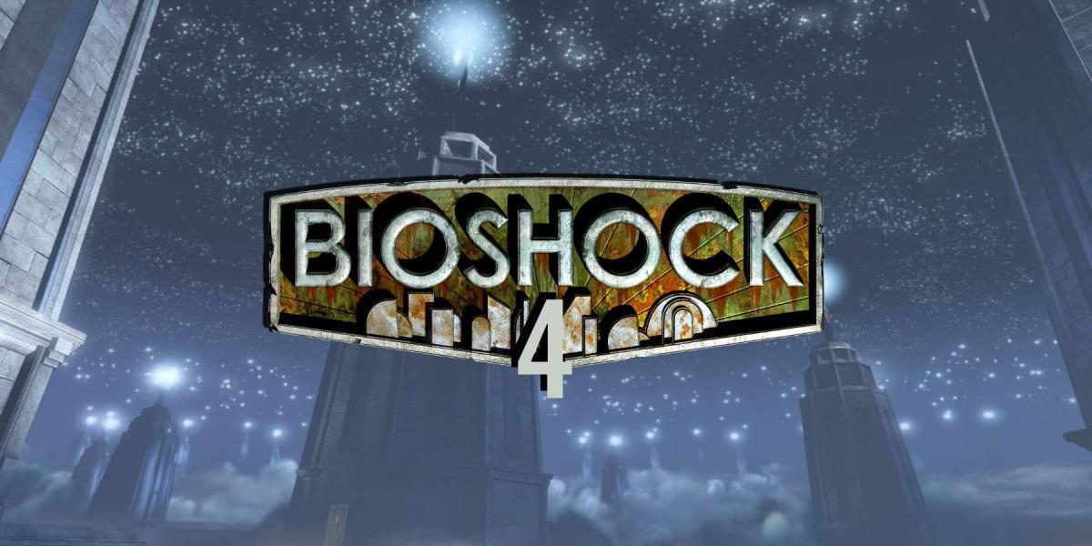 Bioshock 4 Mock-up logo sobre muitos faróis