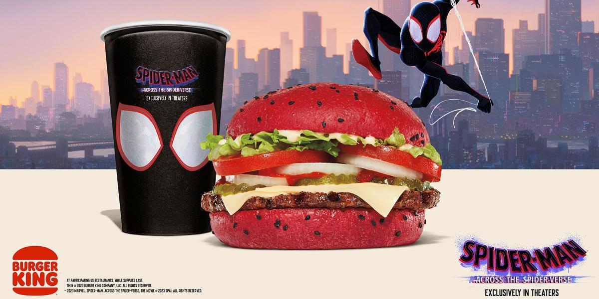 Hambúrguer Burger King Spider-verse