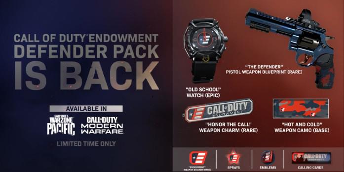 Call of Duty Endowment celebra marco de 100 mil com Warzone Defender Pack