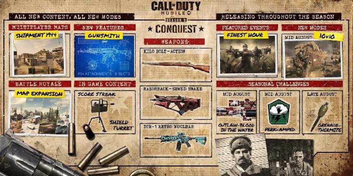 Call of Duty Mobile Season 9 provoca eventos da melhor hora e personagens de zumbis