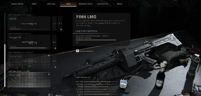 Call of Duty: Warzone Pro mostra o carregamento do FiNN LMG