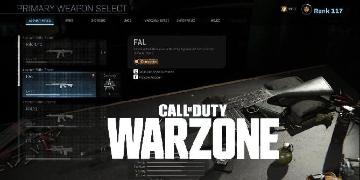 Call of Duty: Warzone vaza anexo automático completo para FAL
