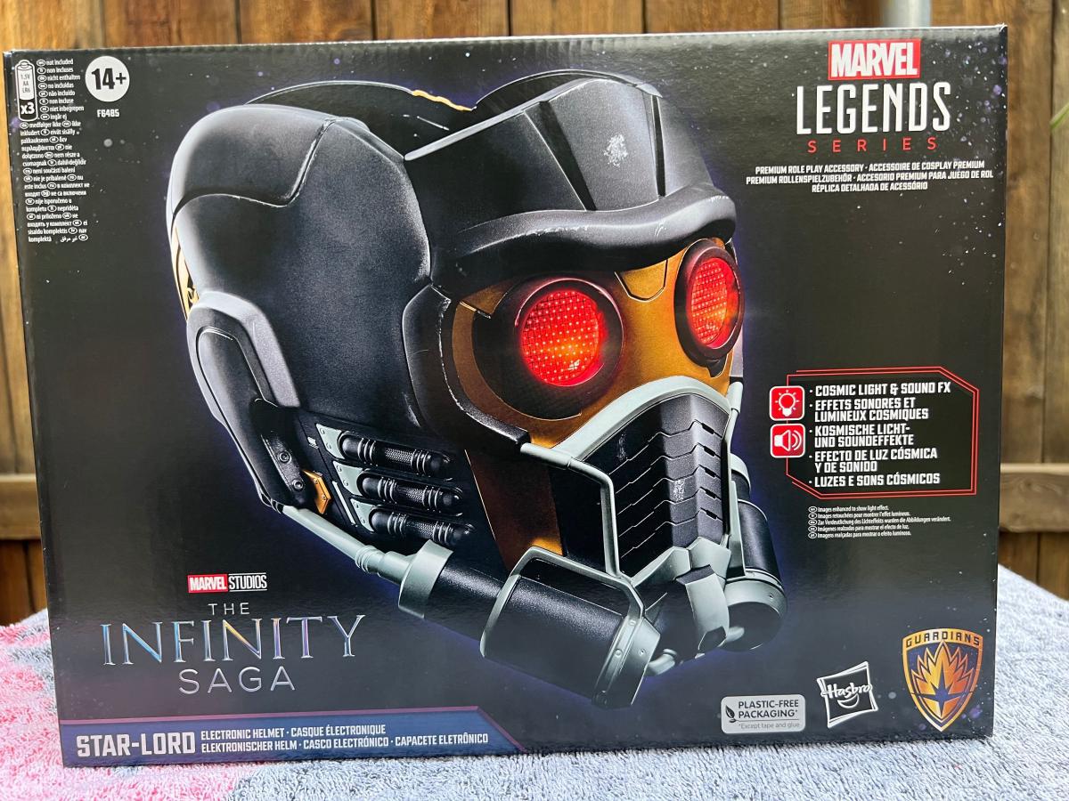 Marvel Legends Star Lord capacete - caixa frontal