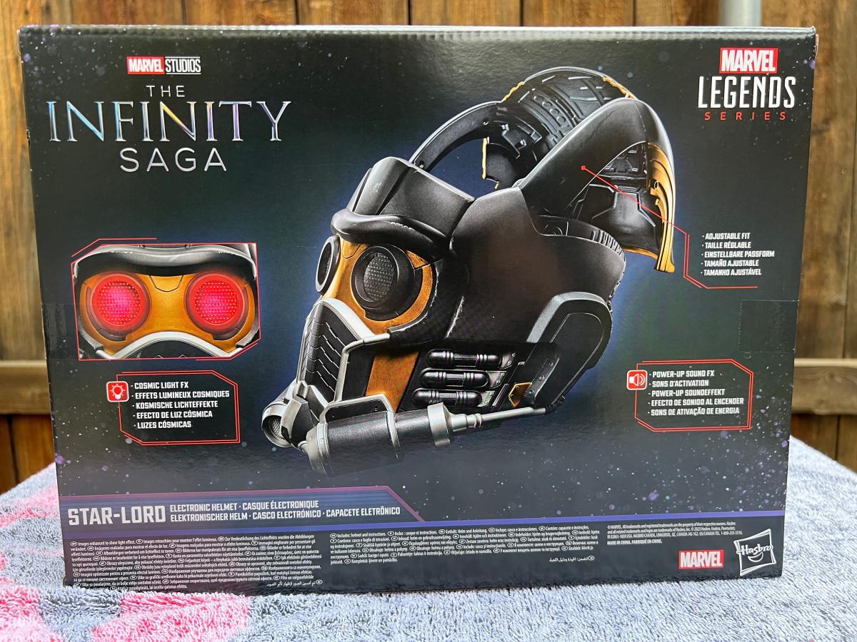 Marvel Legends Star Lord Capacete - caixa traseira