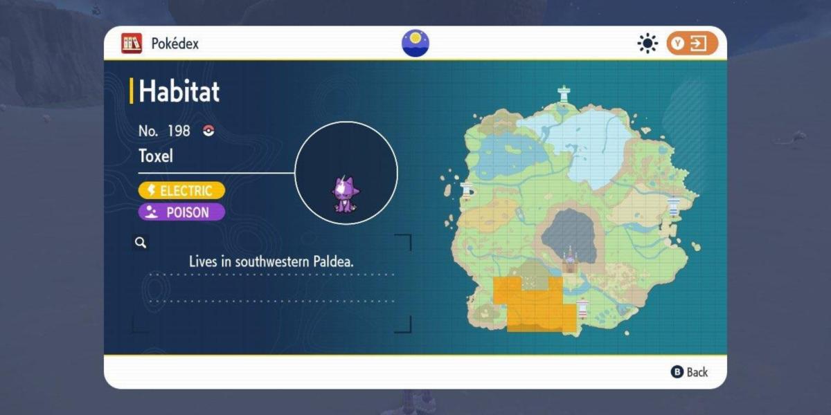 localização toxel Pokemon violeta escarlate