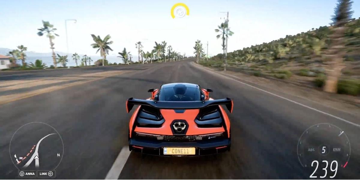 Forza Horizon 5 - McLaren Senna - Jogador dirigindo em alta velocidade
