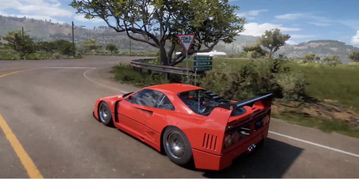 Forza Horizon 5 - Ferrari F40 Competizione - Jogador dirigindo uma edição especial da Ferrari