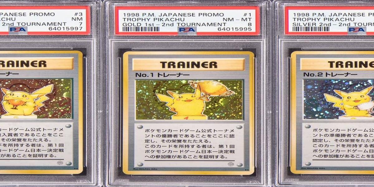 Um cartão-troféu Pikachu original do torneio Pokemon foi vendido por US$ 300.000 em um leilão.