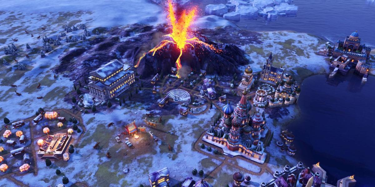 Vulcão em erupção no império de um jogador