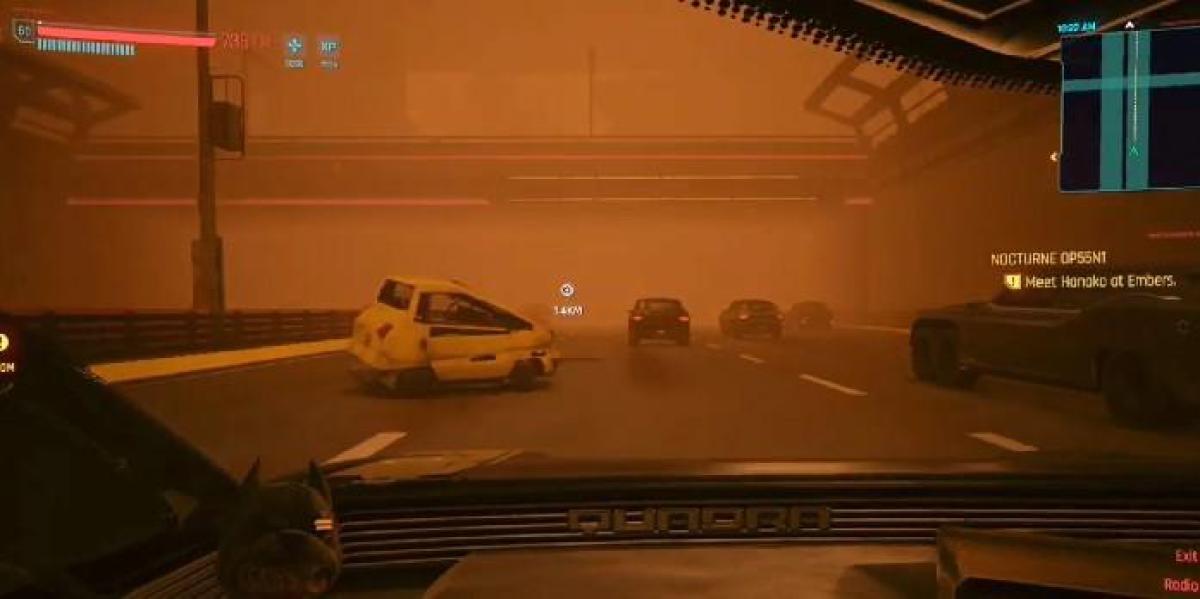 Clipe hilário de Cyberpunk 2077 mostra carro girando descontroladamente no trânsito