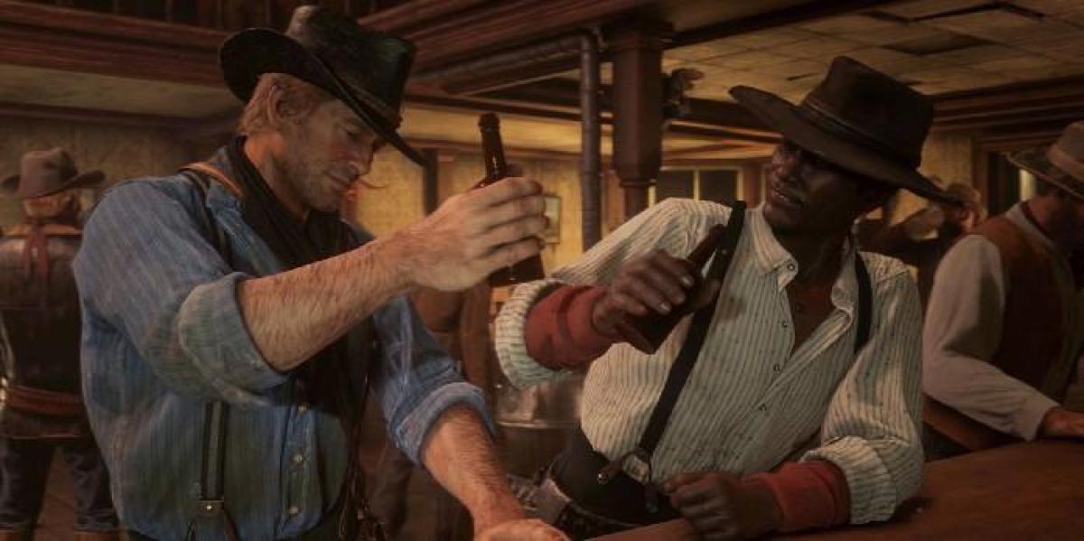 Clipe hilário de Red Dead Redemption 2 mostra Arthur bêbado antagonizando a gangue no acampamento