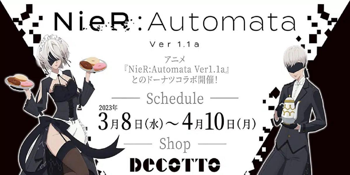 Colaborações NieR Automata com Animate Cafe e Raku Spa são oficialmente anunciadas