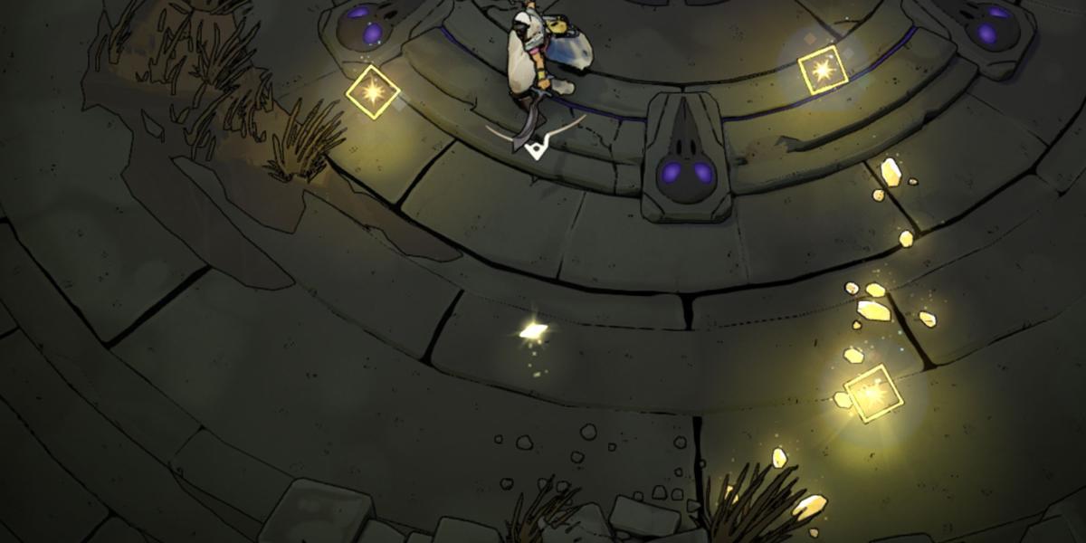 Ravenswatch - close-up extremo no modelo de fragmentos de sonho no jogo