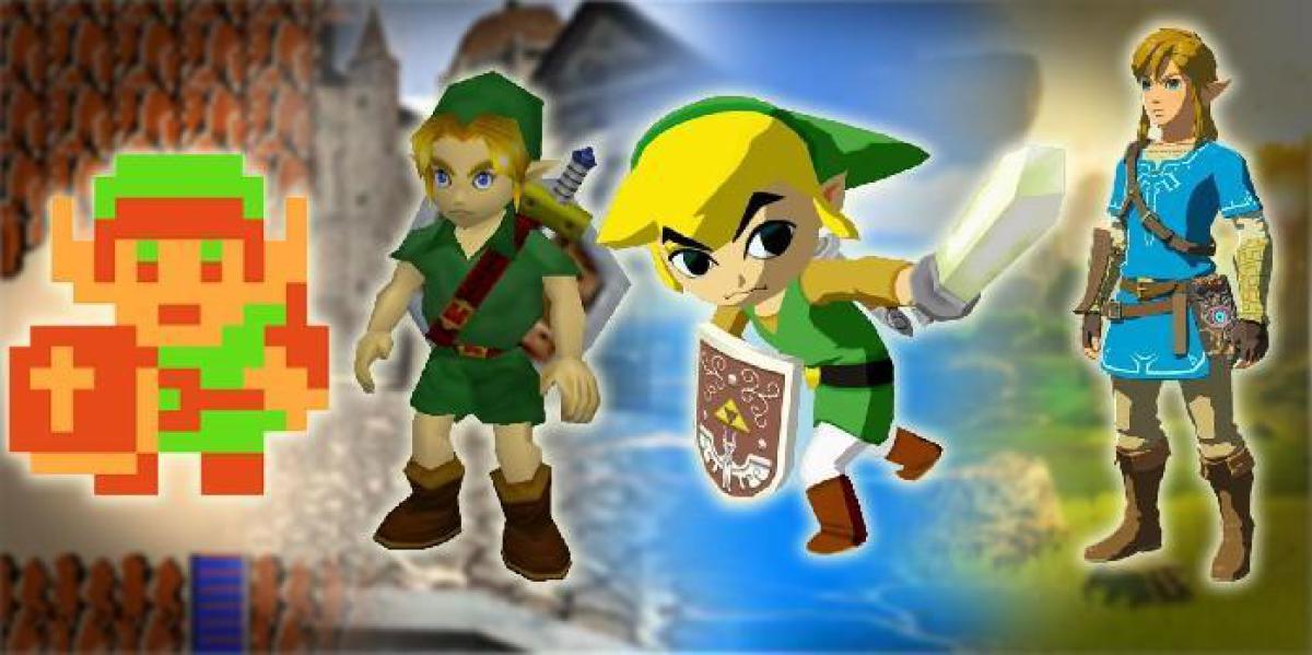 Como o Link mudou desde o primeiro jogo Legend of Zelda