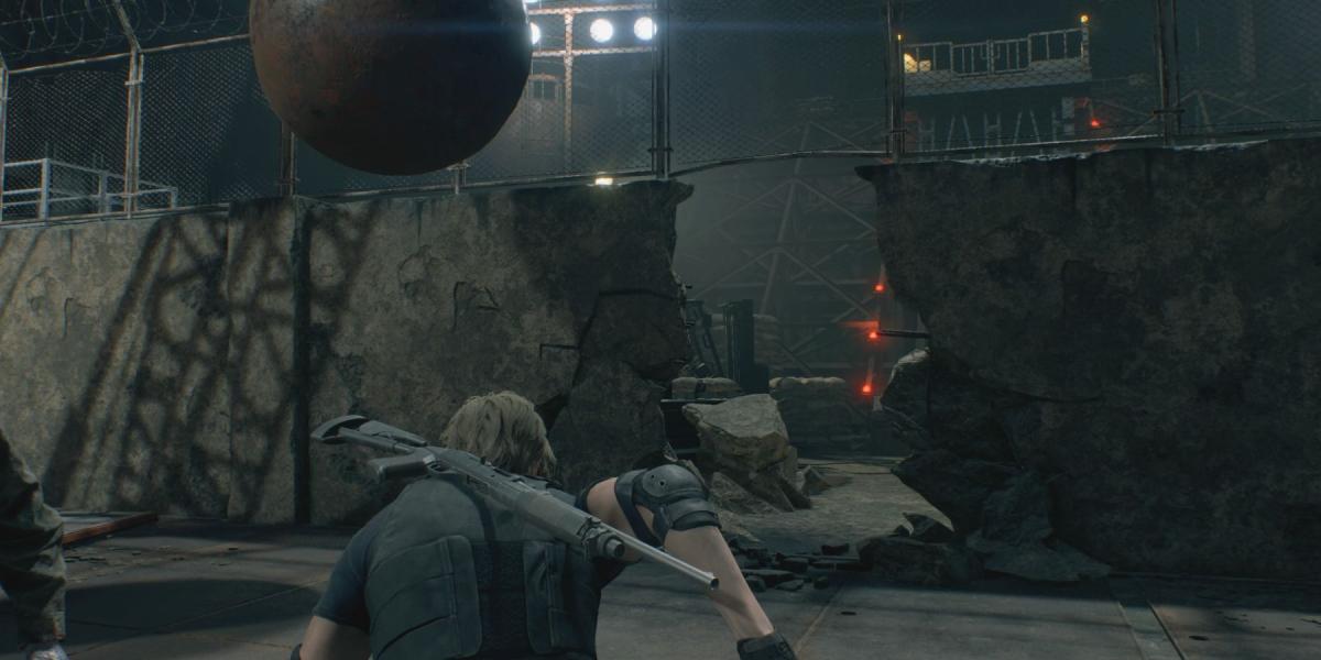 Leon correndo em Resident Evil 4 Remake