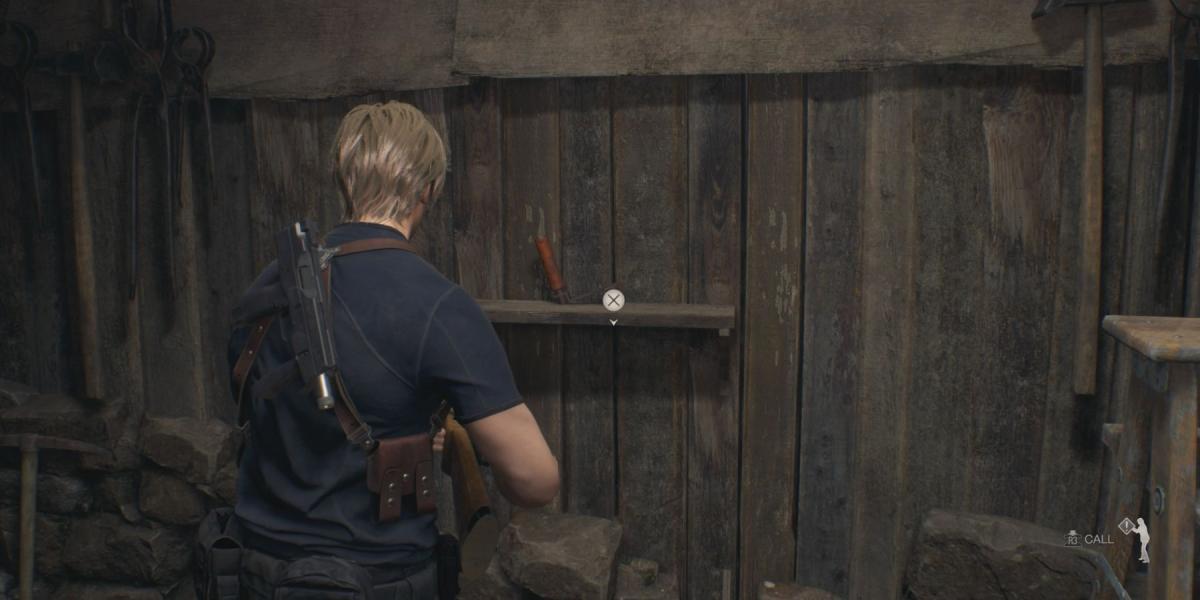 Leon encontra o Checkpoint Crank em Resident Evil 4 Remake