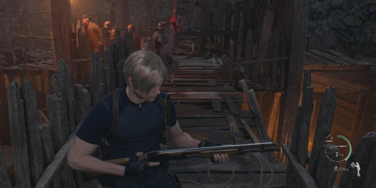 Leon é perseguido pelas irmãs Chainsaw no remake de Resident Evil 4