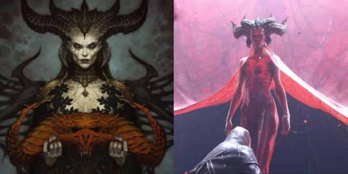Comparando Lilith de Diablo 4 com sua aparência de Diablo 2