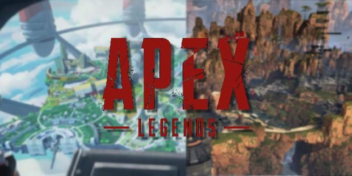 Comparando o mapa Olympus da 7ª temporada de Apex Legends com o Kings Canyon