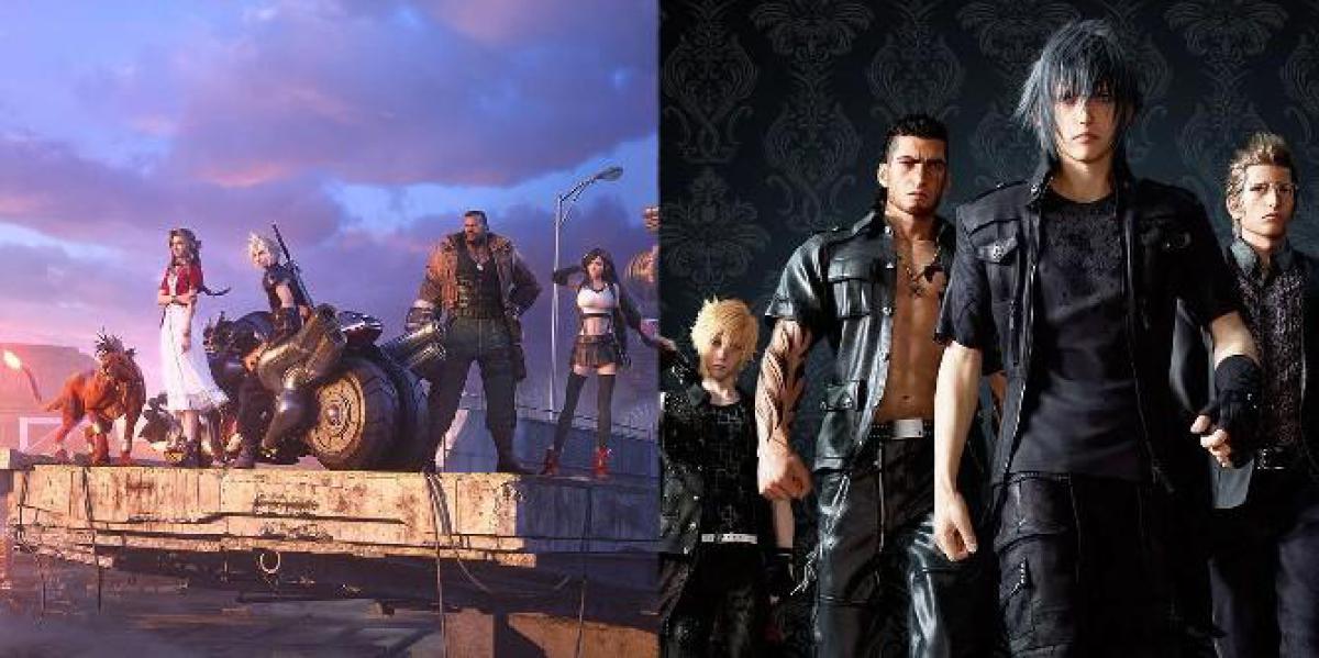 Comparando os membros do grupo de Final Fantasy 7 Remake com o grupo de FF15