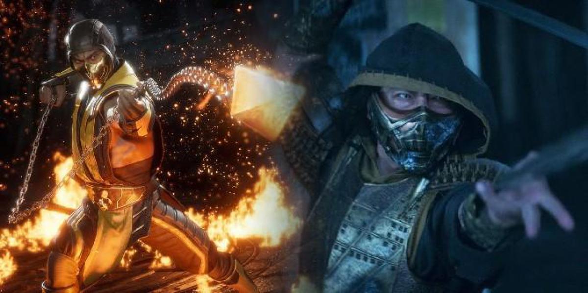 Comparando Scorpion de Mortal Kombat 11 com a versão do novo filme